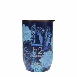 H2 Hydro2 Togo Double Wall Stainless Steel Coffee Cup 380ml Flower