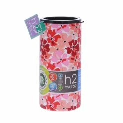 H2 Hydro2 Suma Stainless Steel Travel Mug 480ml Red Floral