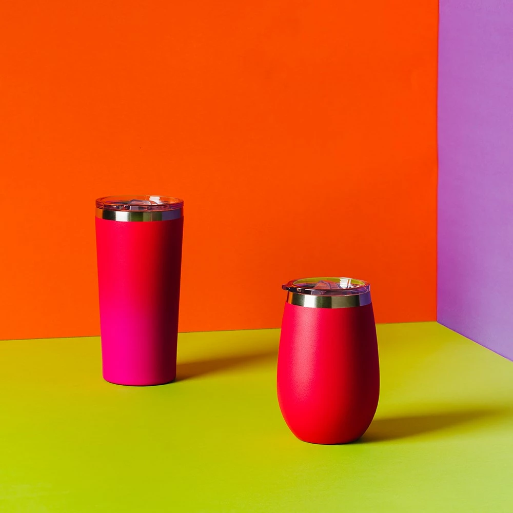 H2 Hydro2 Flash Wine Tumbler 350ml Pink - Image 2