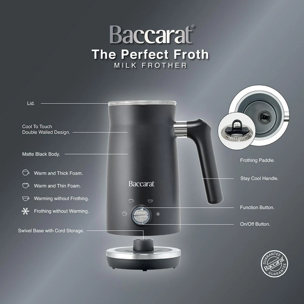 Baccarat The Perfect Froth Electric Milk Frother Black - Image 3