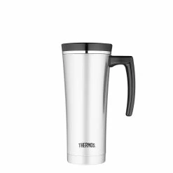 Thermos Sipp Stainless Steel 470ml Vacuum Insulated Travel Mug Black Trim