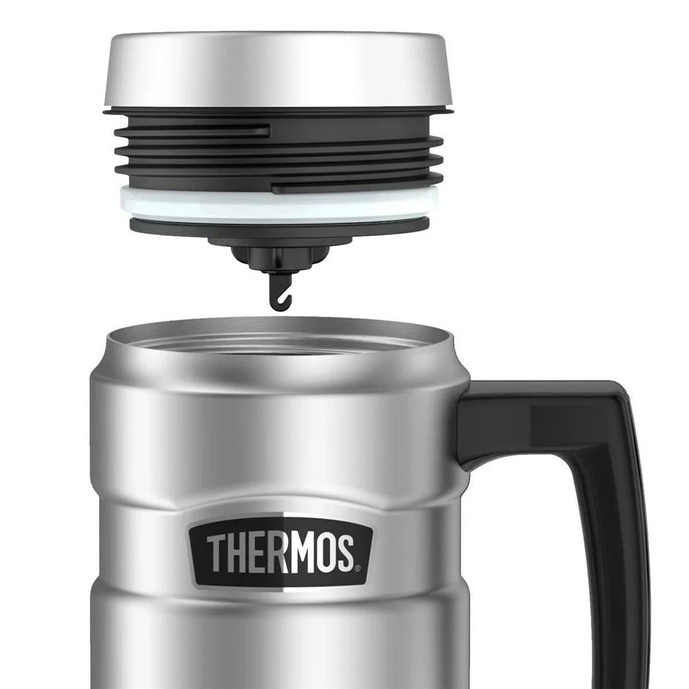 Thermos Stainless King 470ml Stainless Steel Vacuum Insulated Travel Mug – Stainless Steel - Image 3