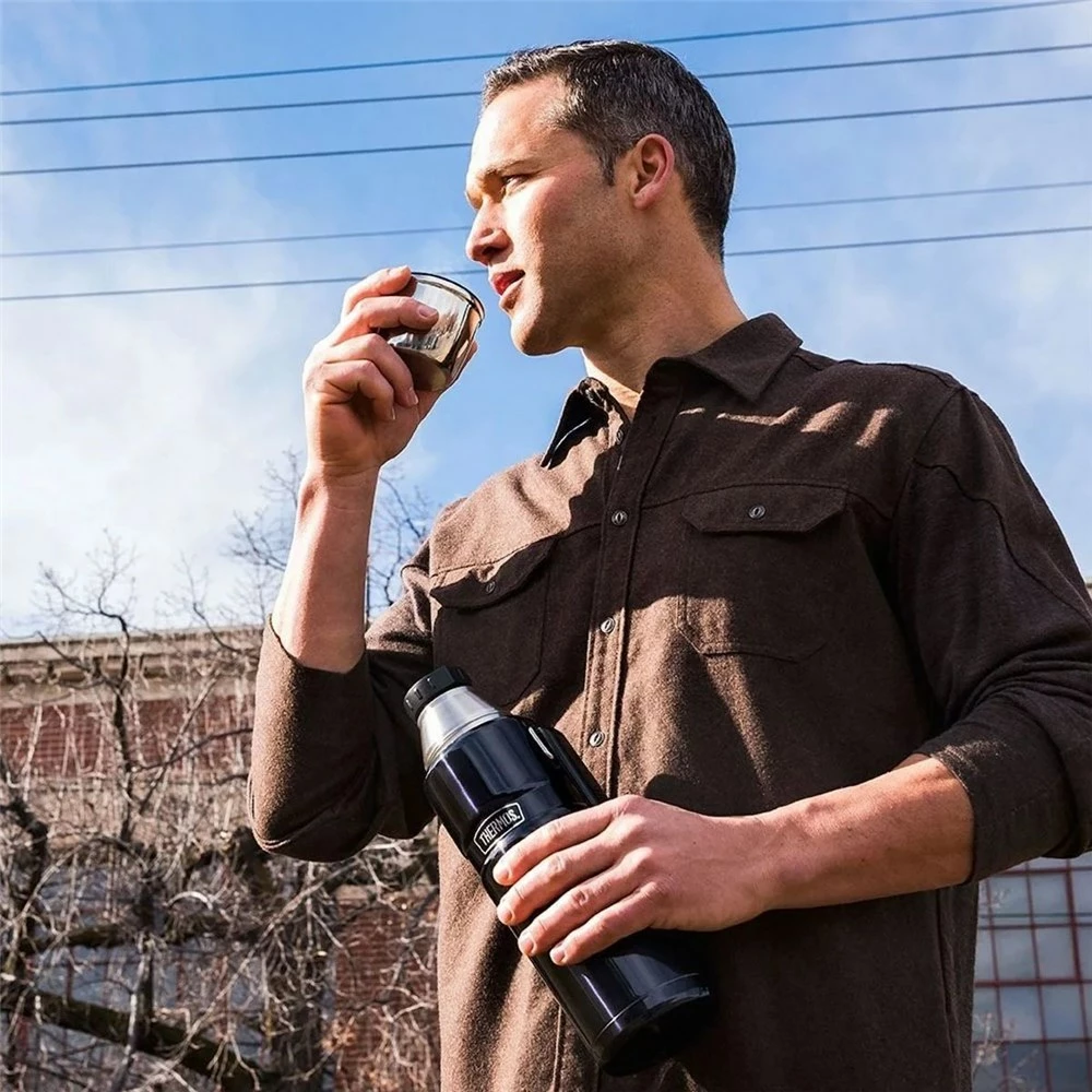 Thermos Stainless King 1.2L Beverage Flask – Stainless Steel - Image 4