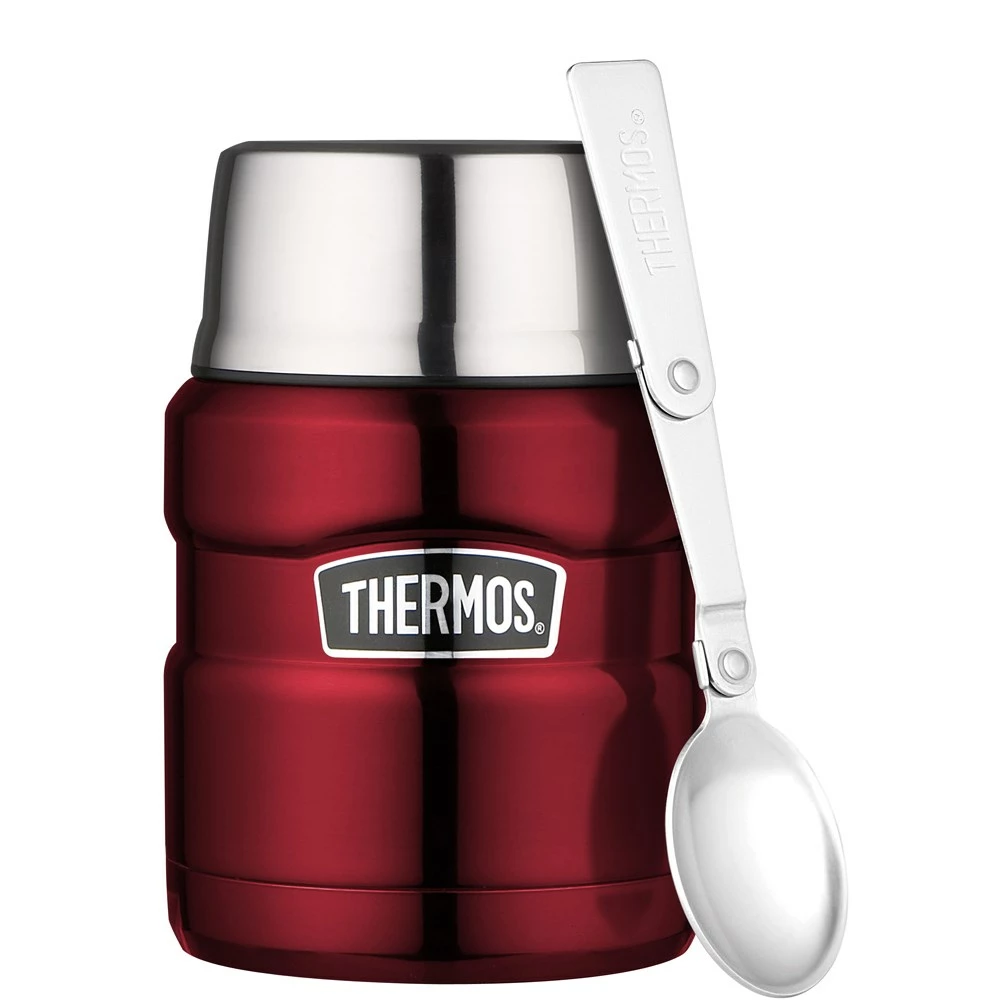 Thermos Stainless King Stainless Steel 470ml Vacuum Insulated Food Jar Red