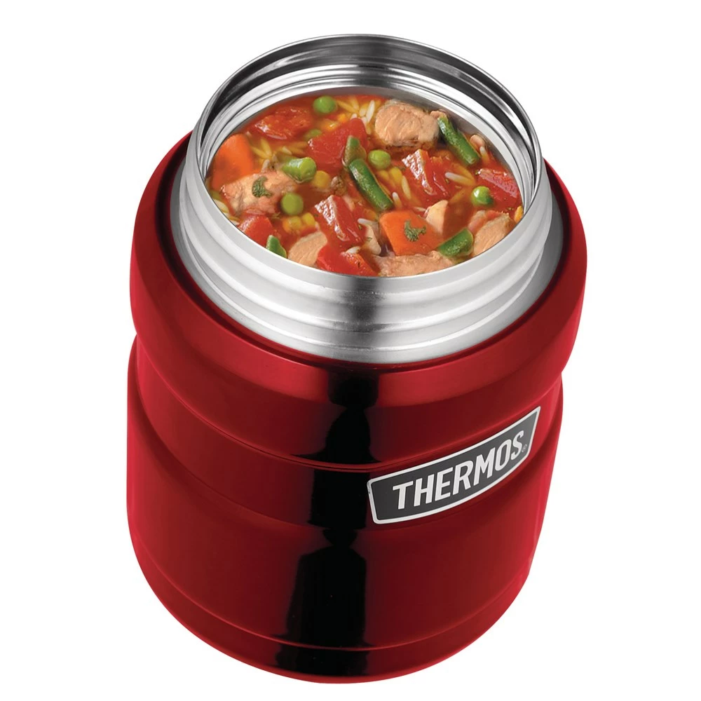 Thermos Stainless King Stainless Steel 470ml Vacuum Insulated Food Jar Red - Image 3
