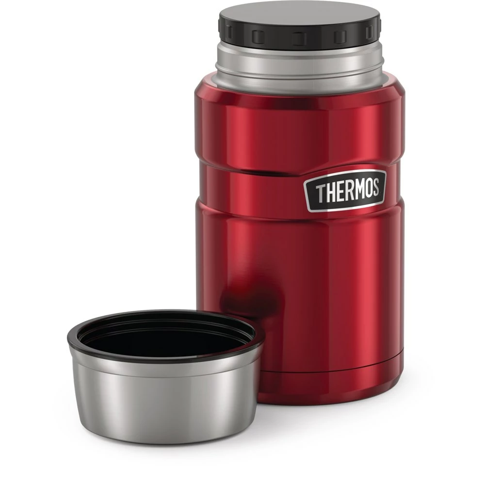 Thermos Stainless King Stainless Steel 710ml Vacuum Insulated Food Jar Red - Image 2
