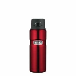 Thermos Stainless King Stainless Steel 710ml Vacuum Insulated Bottle With Flip Lid Red